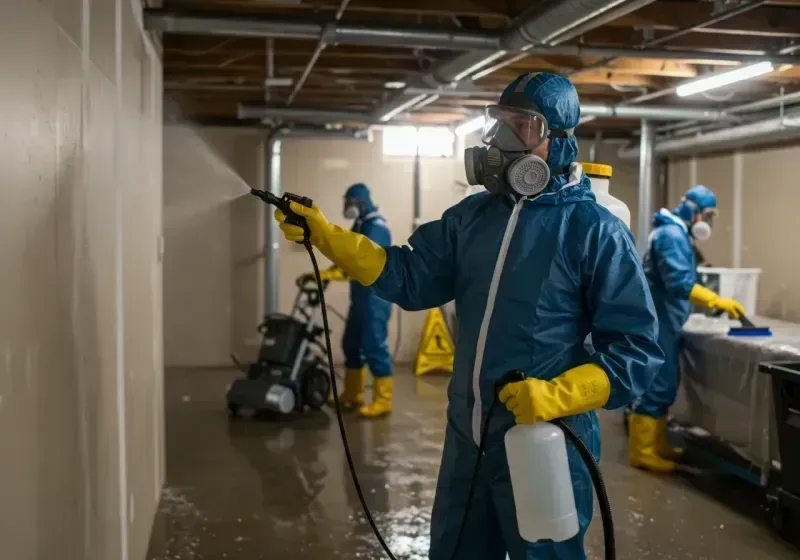 Basement Sanitization and Antimicrobial Treatment process in Rainier, WA